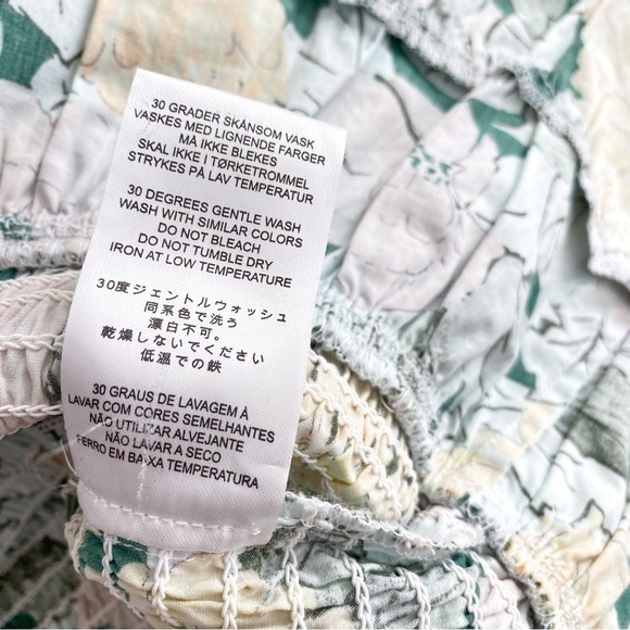 NEW ByTimo Festive Cotton Smocking Smocked Dress Dandelion Floral Puff Sleeves - Picture 11 of 14